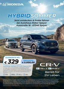 Autohaus Raber Prospekt - Honda Hybrid Sommer