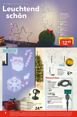 Vorschau des HELLWEG Prospekts - Günstige Weihnachtsdeko für ein stimmungsvolles Fest, Seite 4