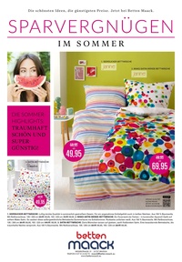 Betten Maack Prospekt - Sparzeit Sommer