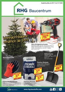 RHG Baucentrum Prospekt - Weihnachtsbäume erhältlich ab 24.11.
