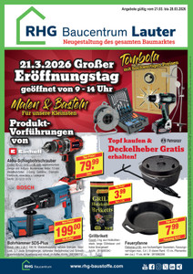 RHG Baucentrum Prospekt - 21.3.2026 Großer Eröffnungstag