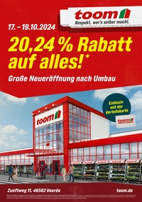 toom Baumarkt Prospekt - 20,24% Rabatt auf alles!