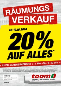 toom Baumarkt Prospekt - 20% Auf Alles