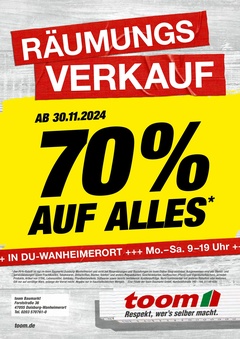 toom Baumarkt Prospekt - 70% Auf Alles