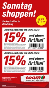 toom Baumarkt Prospekt - Sonntag Shoppen in Rendsburg