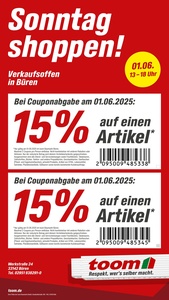 toom Baumarkt Prospekt - Sonntag Shoppen in Büren