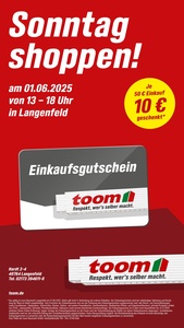 toom Baumarkt Prospekt - Sonntag Shoppen in Langenfeld