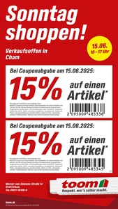 toom Baumarkt Prospekt - Sonntag Shoppen in Cham!