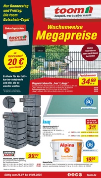 toom Baumarkt Prospekt - Angebote ab 26.07.