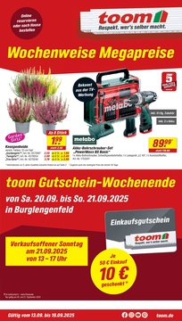 toom Baumarkt Prospekt - Angebote ab 13.09.