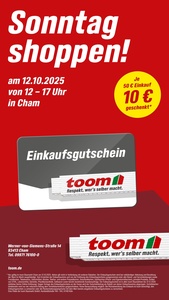 toom Baumarkt Prospekt - Sonntag Shoppen in Cham!