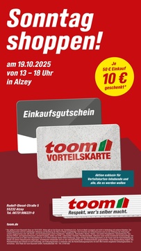 toom Baumarkt Prospekt - Sonntag Shoppen in Alzey!
