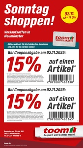 toom Baumarkt Prospekt - Sonntag Shoppen in Neumünster!