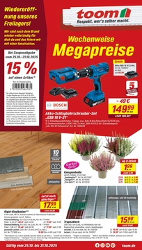 toom Baumarkt Prospekt - Angebote ab 25.10. - Seite 1