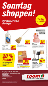 toom Baumarkt Prospekt - Sonntag Shoppen in Öhringen!