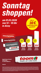 toom Baumarkt Prospekt - Sonntag Shoppen in Alzey!