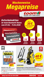 toom Baumarkt Prospekt - Angebote ab 04.04.