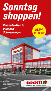 toom Baumarkt Prospekt - Sonntag Shoppen in Villingen-Schwenningen!