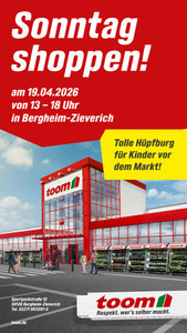 toom Baumarkt Prospekt - Sonntag Shoppen in Bergheim-Zieverich!