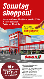 toom Baumarkt Prospekt - Sonntag Shoppen in Stade-Schölisch!