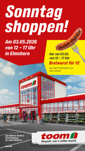 toom Baumarkt Prospekt - Sonntag Shoppen in Elmshorn!
