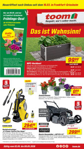 toom Baumarkt Prospekt - Angebote ab 02.05. - Seite 1