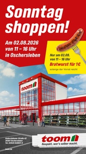 toom Baumarkt Prospekt - Sonntag Shoppen in Oschersleben!