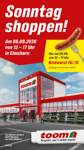 toom Baumarkt Prospekt - Sonntag Shoppen in Elmshorn!