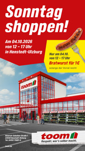 toom Baumarkt Prospekt - Sonntag Shoppen in Henstedt-Ulzburg!