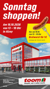 toom Baumarkt Prospekt - Sonntag Shoppen in Alzey!