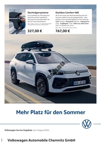 Volkswagen Automobile Chemnitz Prospekt - Mehr Platz für den Sommer