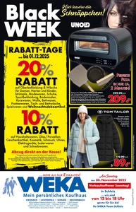 WEKA Kaufhaus Prospekt - Black WEEK