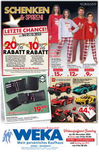 WEKA Kaufhaus Prospekt - Schenken & Sparen