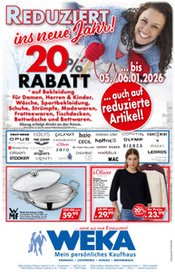 WEKA Kaufhaus Prospekt - WEKA Kaufhaus 20 % Rabatt