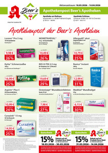 Beer's Apotheken Prospekt - Apothekenpost der Beer's Apotheken
