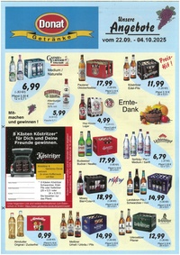 Donat Getränke Prospekt - Donat Getränke - Angebote