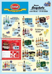 Donat Getränke Prospekt - Donat Getränke - Unsere Angebote
