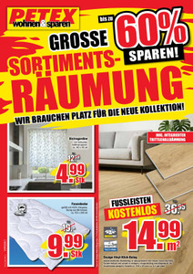 Petex Prospekt - Große Sortimentsräumung