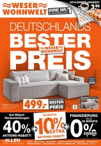 Weser Wohnwelt Prospekt - Weser-Wohnwelt