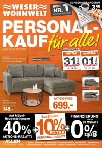 Weser Wohnwelt Prospekt - Weser-Wohnwelt