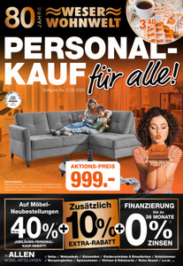 Weser Wohnwelt Prospekt - Weser-Wohnwelt