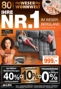 Weser Wohnwelt Prospekt - Weser-Wohnwelt