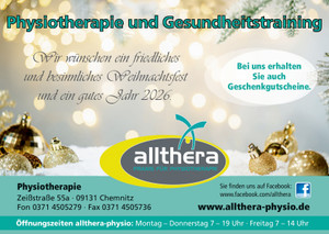 allthera Prospekt - Physiotherapie und Gesundheitstraining