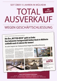 Betten Beck Prospekt - Angebote ab 18.11.