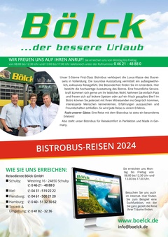 Reisedienst Bölck Prospekt - Bistro Bus Reisen 2024