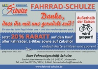 Fahrrad Schulze Prospekt - Danke, dass ihr mit uns geradelt seid!
