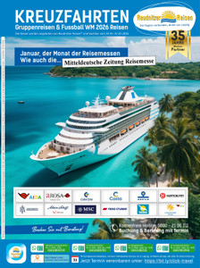 Reudnitzer Reisen Prospekt - Kreuzfahrtplaner Januar 2026