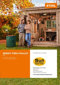 Süß Rasenmäher Center Prospekt - MIT STIHL SIND SIE FIT FÜR DEN GARTENHERBST