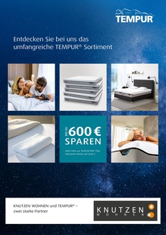 Knutzen Wohnen Prospekt - TEMPUR - Seite 1