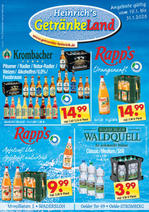 Heinrich's Getränkeland Prospekt - Angebote ab 19.01.